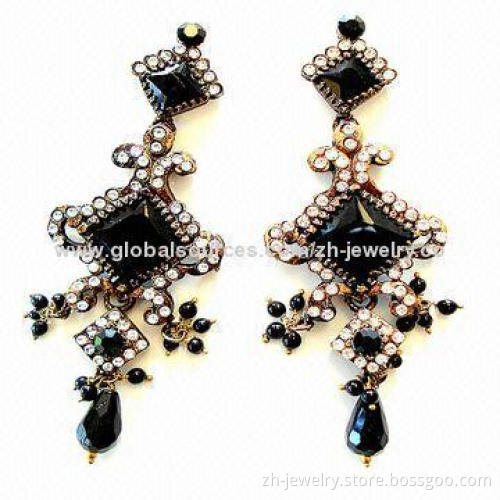 Plain/Black Metal Fashion Hoop Earrings, Customized Orders are Accepted